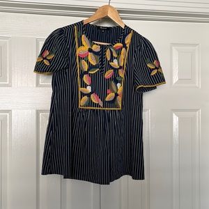 Madewell embroidered top